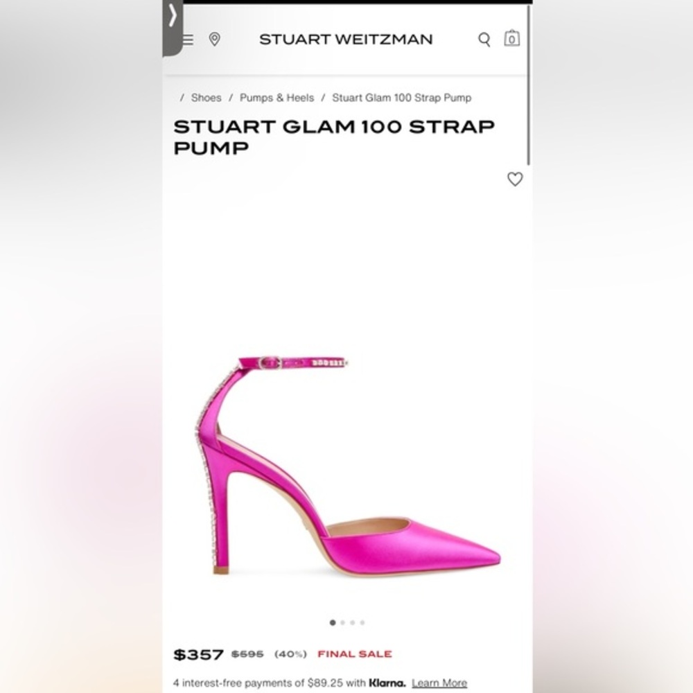 STUART WEITZMAN Stuart Glam PVC Embellished Ankle-Strap Pumps in Clear